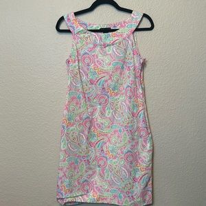 Pink paisley mini dress